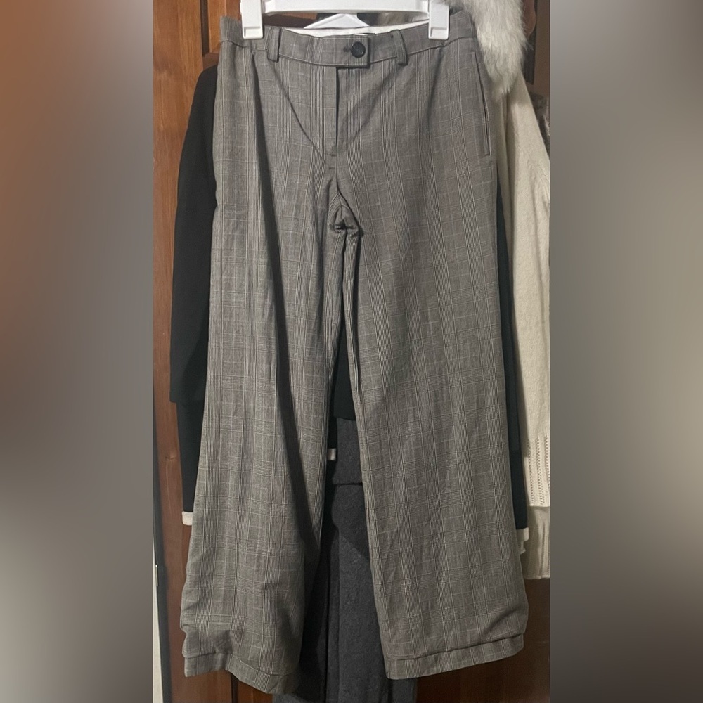 J Crew Italian Wool Herringbone Wide Leg Pants Trousers - Picture 2 of 16